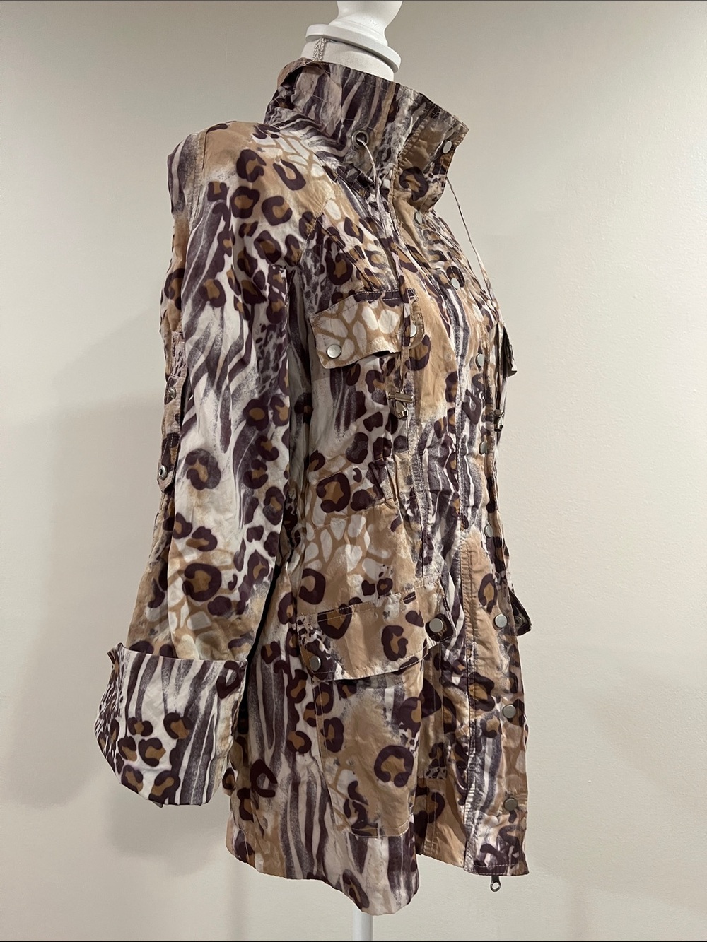 Anthropologie Luii Animal Print Windbreaker Size Large